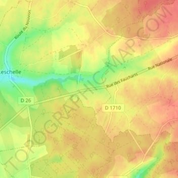 Rue des Charbons topographic map, elevation, terrain
