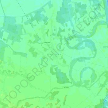 Donja Dubica topographic map, elevation, terrain