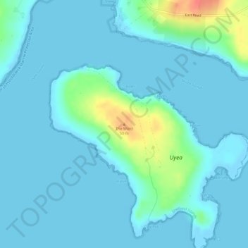 The Ward topographic map, elevation, terrain