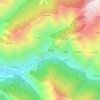 dharni topographic map, elevation, terrain
