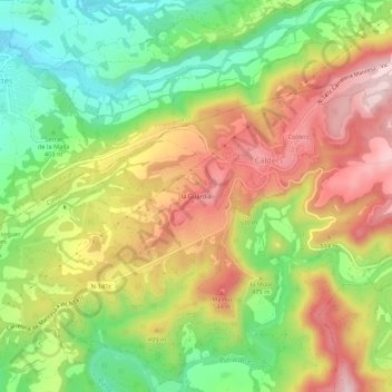 la Guàrdia topographic map, elevation, terrain