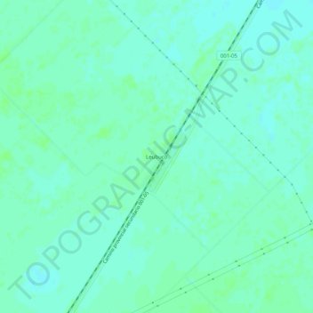 Leubucó topographic map, elevation, terrain
