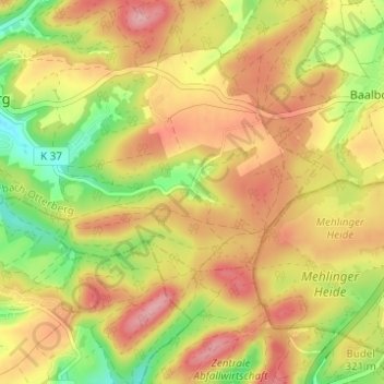 Weinbrunnerhof topographic map, elevation, terrain
