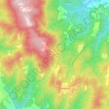 Badia Coltibuono topographic map, elevation, terrain