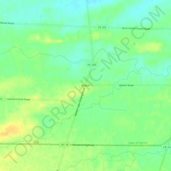 Walker topographic map, elevation, terrain