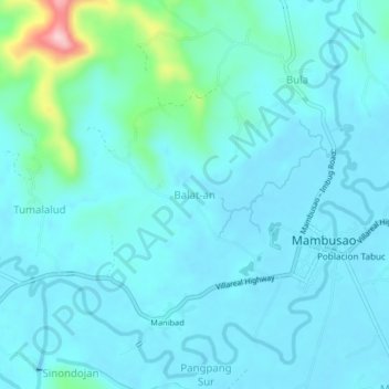Balat-an topographic map, elevation, terrain