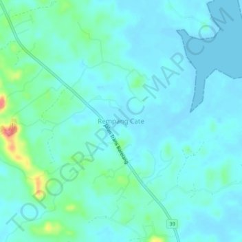 Rempang Cate topographic map, elevation, terrain