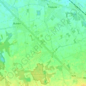 Delle topographic map, elevation, terrain