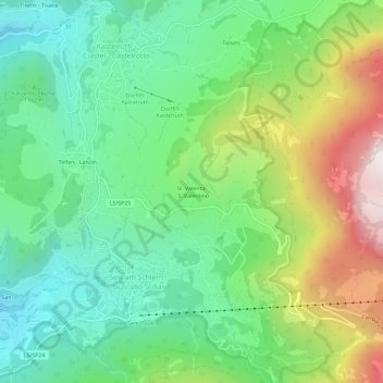 St. Valentin - S. Valentino topographic map, elevation, terrain