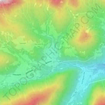 Caviola topographic map, elevation, terrain