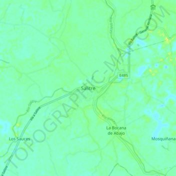 Salitre topographic map, elevation, terrain