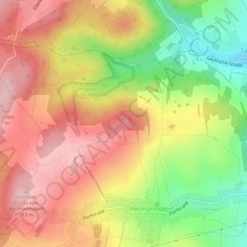 Naturdenkmal Singersteine topographic map, elevation, terrain