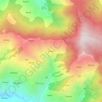 Kaupo topographic map, elevation, terrain