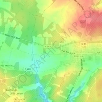 Mauberge topographic map, elevation, terrain