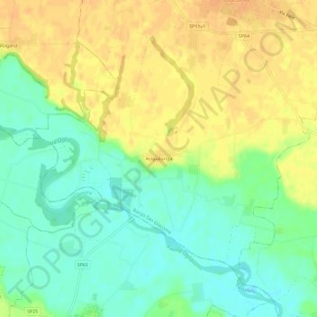 Acqualunga topographic map, elevation, terrain