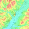 Santarém topographic map, elevation, terrain