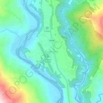 Tumlingtar topographic map, elevation, terrain