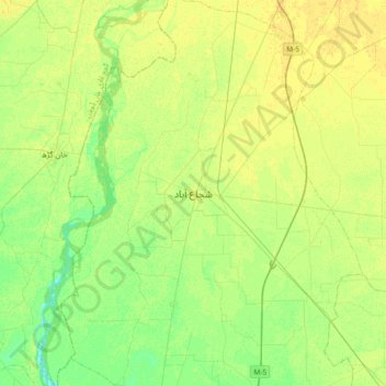Shujaabad topographic map, elevation, terrain