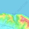 Baia Vallugola topographic map, elevation, terrain