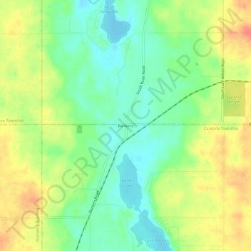 Bankers topographic map, elevation, terrain