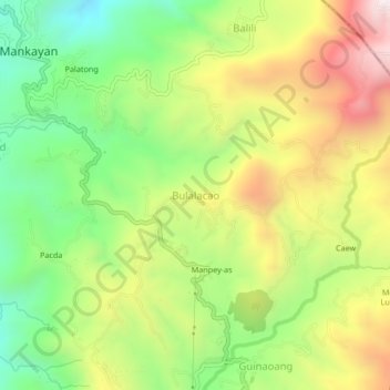 Bulalacao topographic map, elevation, terrain
