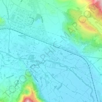 Onna topographic map, elevation, terrain
