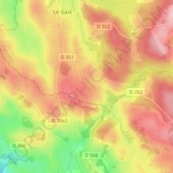 La Renoullière topographic map, elevation, terrain