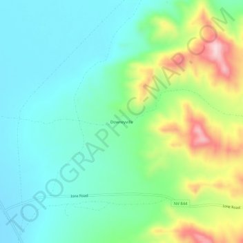 Downeyville topographic map, elevation, terrain