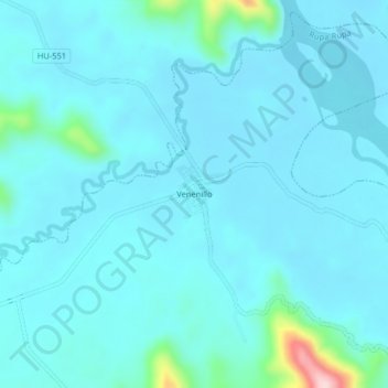 Venenillo topographic map, elevation, terrain