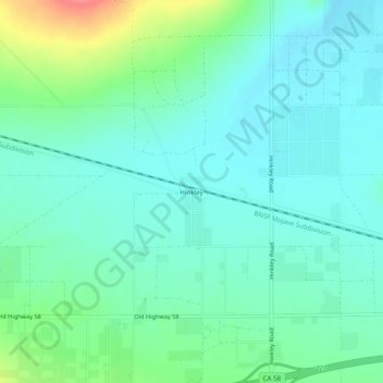 Hinkley topographic map, elevation, terrain