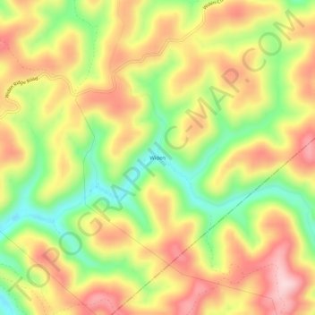 Widen topographic map, elevation, terrain