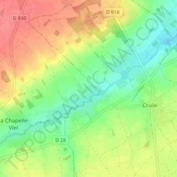 La Charpenterie topographic map, elevation, terrain