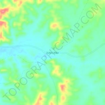 Sube y Baja topographic map, elevation, terrain