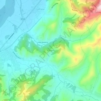 Bussolino topographic map, elevation, terrain