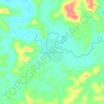 Campo Hermoso topographic map, elevation, terrain