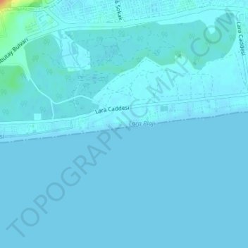 Lara topographic map, elevation, terrain