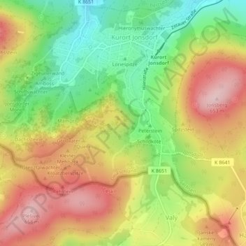 Bruder Klaus topographic map, elevation, terrain