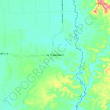La Manzanita topographic map, elevation, terrain