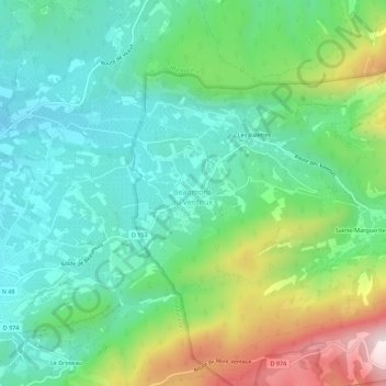 Les Cabanes topographic map, elevation, terrain