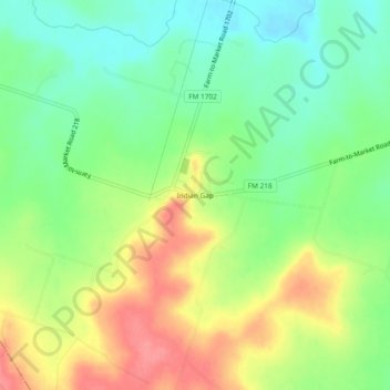 Indian Gap topographic map, elevation, terrain