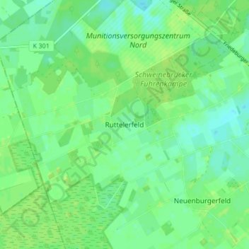 Ruttelerfeld topographic map, elevation, terrain