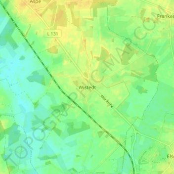 Wistedt topographic map, elevation, terrain