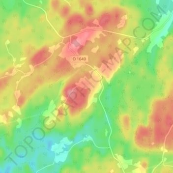 Hässlehult topographic map, elevation, terrain