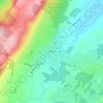Winterton topographic map, elevation, terrain