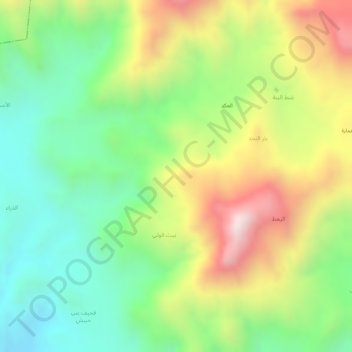 Wadi Mafad topographic map, elevation, terrain
