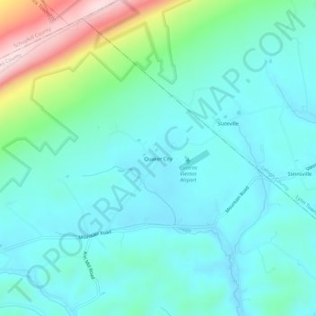 Quaker City topographic map, elevation, terrain