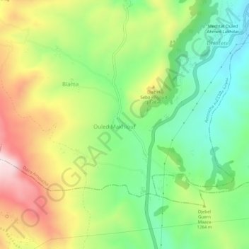 Zmala topographic map, elevation, terrain