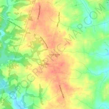 Green Pond topographic map, elevation, terrain