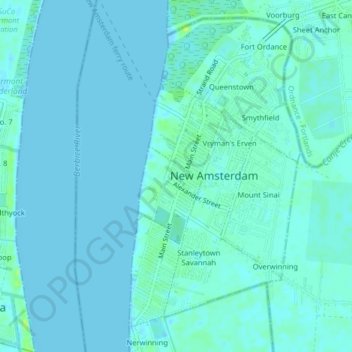 Smythstown topographic map, elevation, terrain