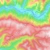 Roquebrune topographic map, elevation, terrain